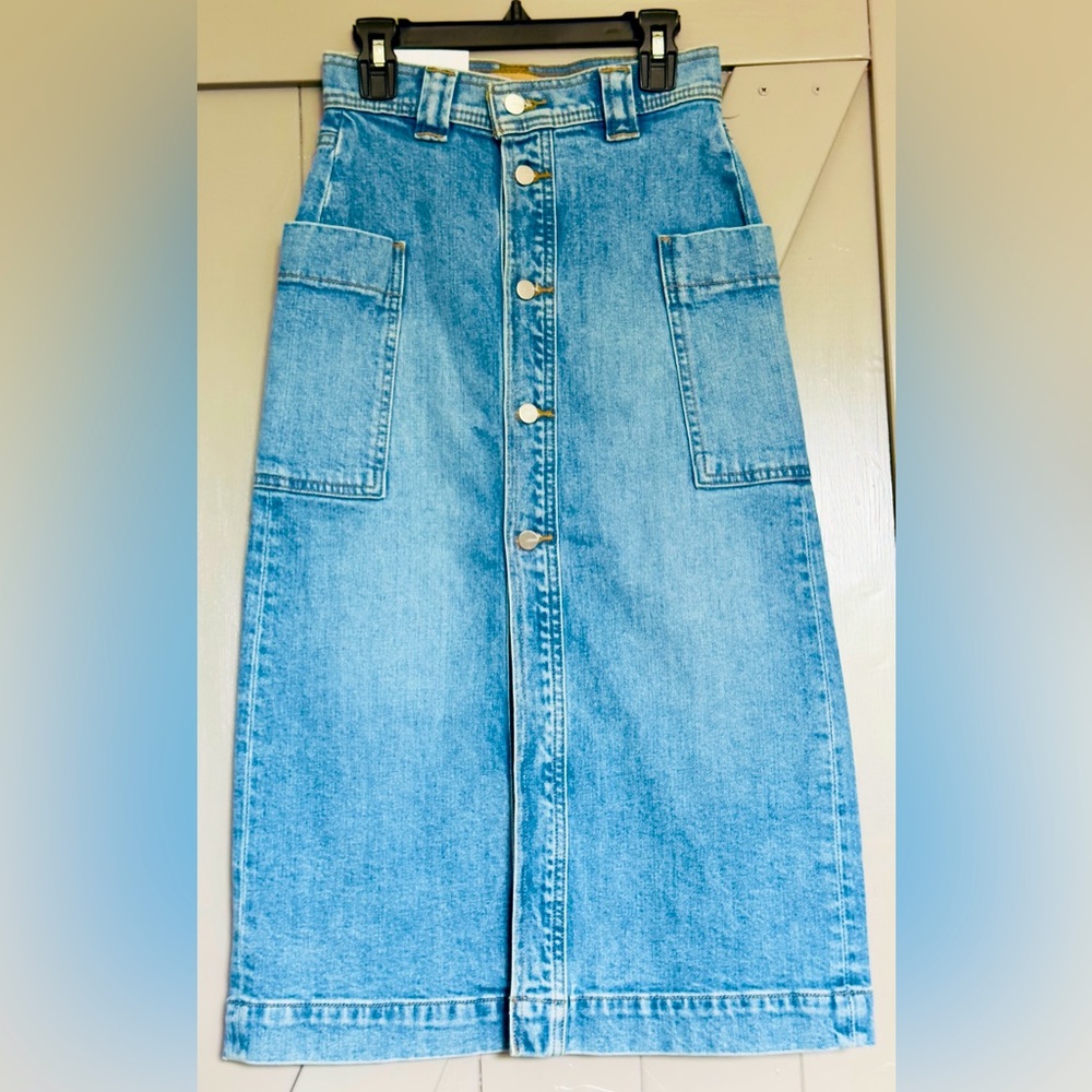 🆕 NWT Phoebe Patch Pocket  Joe's Jeans Light Blue Denim Skirt Sz 23